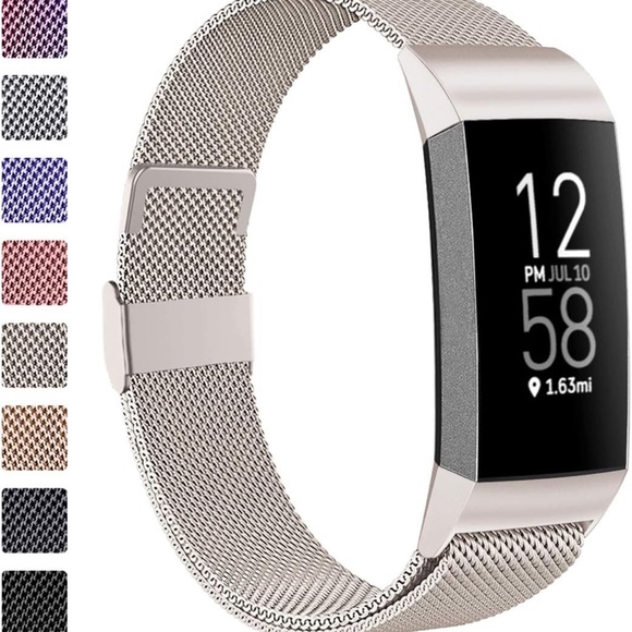 Wearables Fitbit Band Charge 3 And Fitbit Charge 4 Metal Mesh